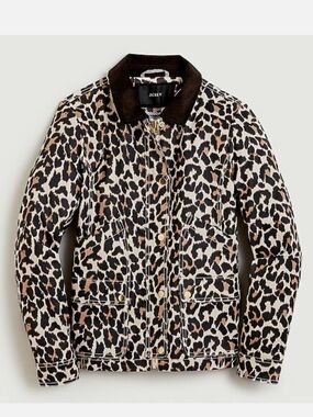 J. Crew Leopard Print Barn Jacket
